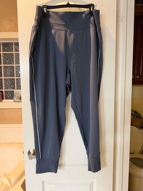 Athleta High-Waist Athletic Joggers with Side Stripe - Slate Blue. Never worn